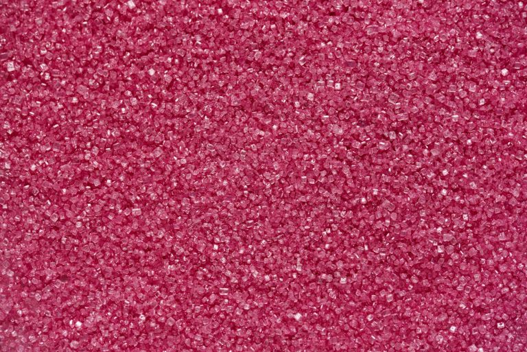 Close-up of pink glitter powder